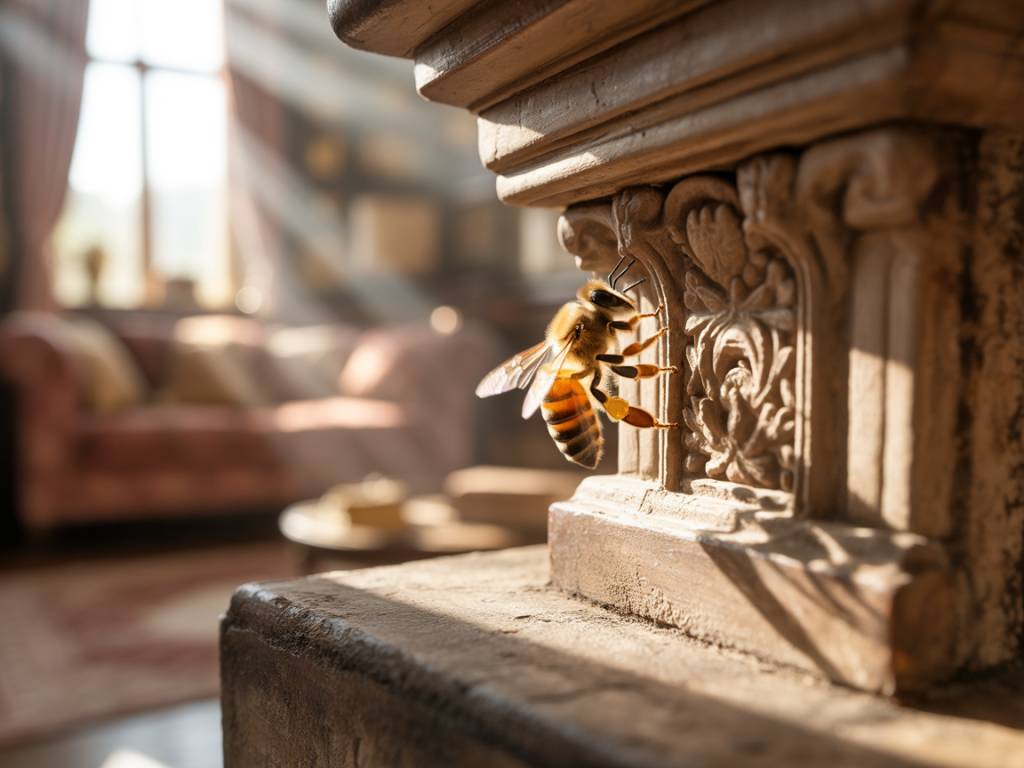 Des abeilles dans la cheminée