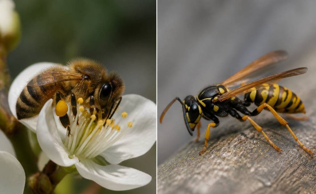 Abeille guepe difference : comment les reconnaître et agir face aux nids
