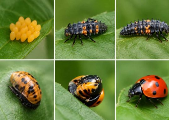 Larves de coccinelles photos : reconnaître les différentes étapes de leur développement