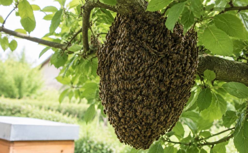 Essaimage abeilles : que faire face à un essaim ?